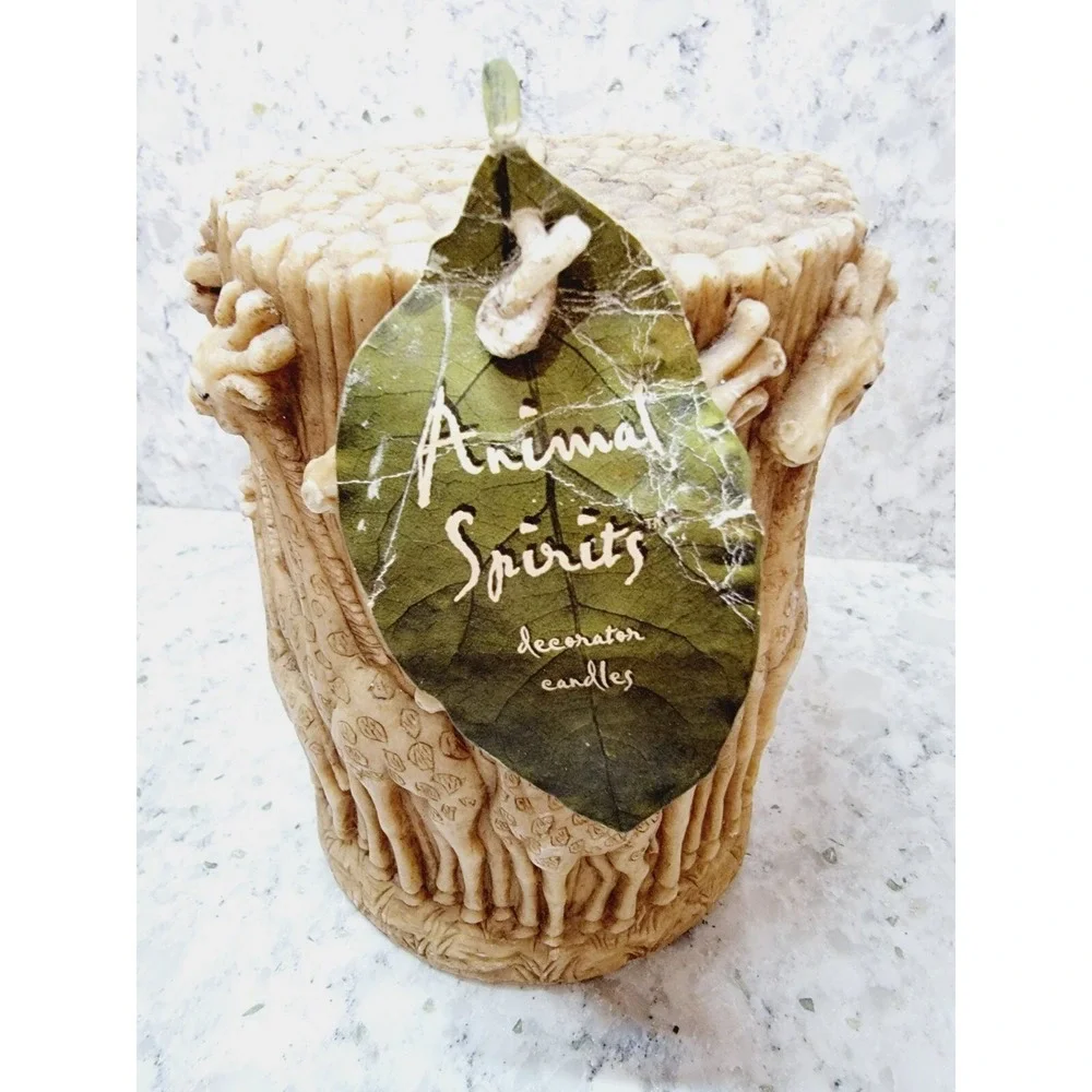Animal Spirits Lava‎ Candles Giraffe Herd Pillar Candle Textured  ASC5046 NEW
